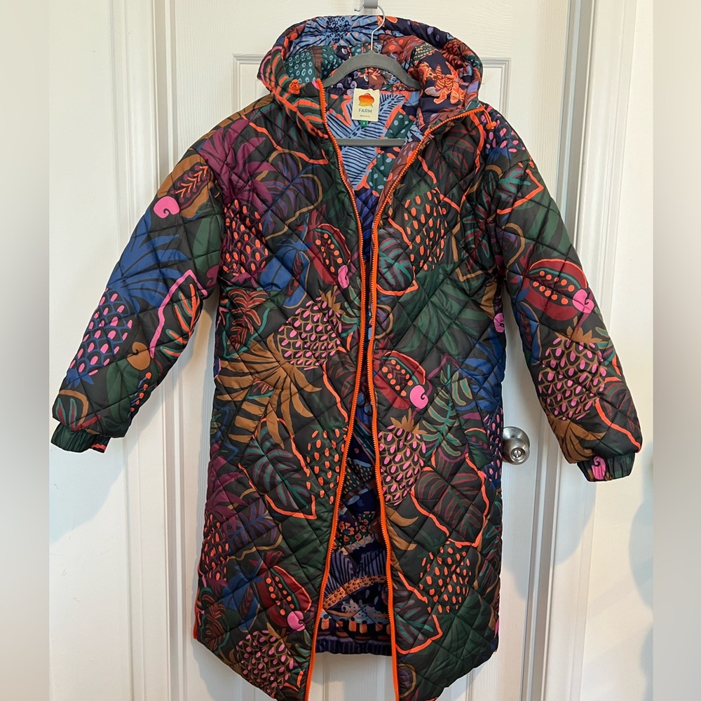 Farmrio reversible long puffer jacket